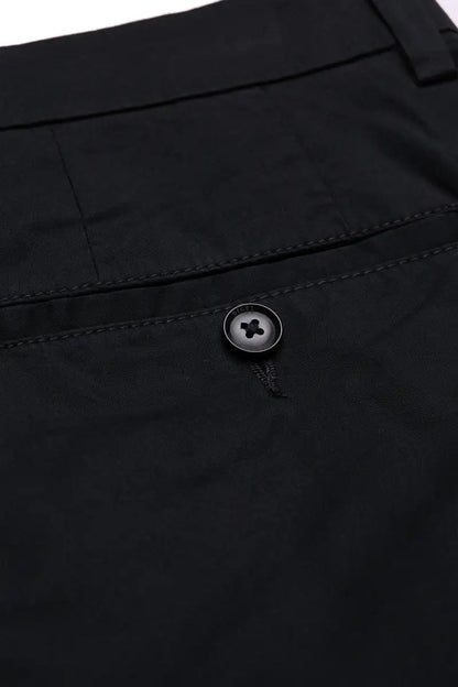 black chinos rear image on white background
