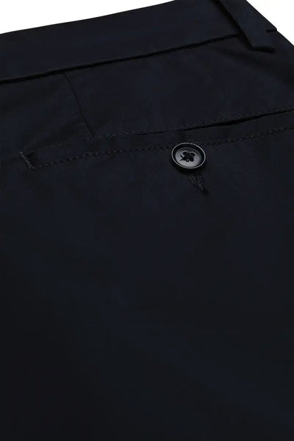 navy chinos rear image on white background