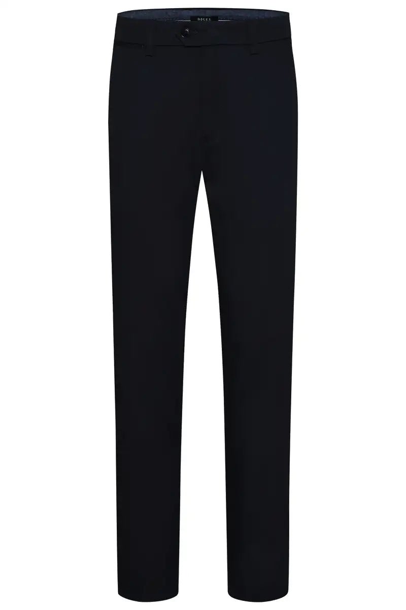 navy chinos on white background