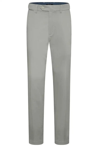 olive chinos on white background