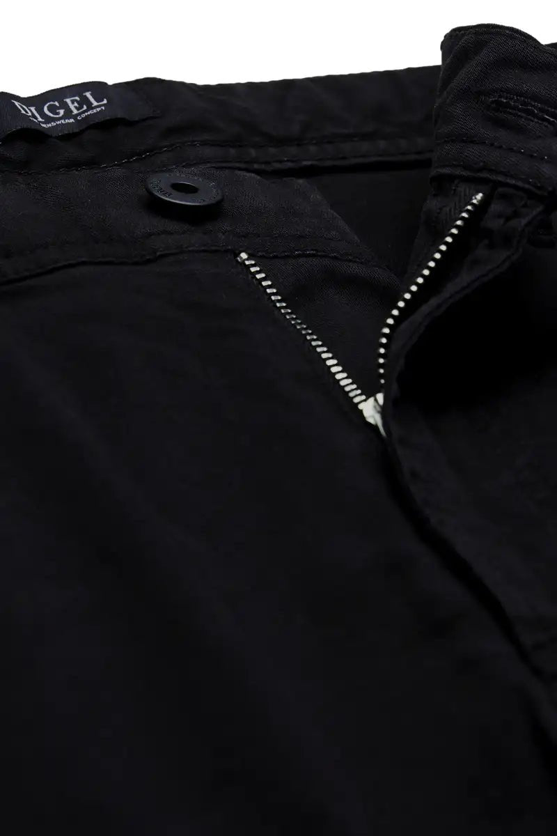 black jeans zipper close up on a white background