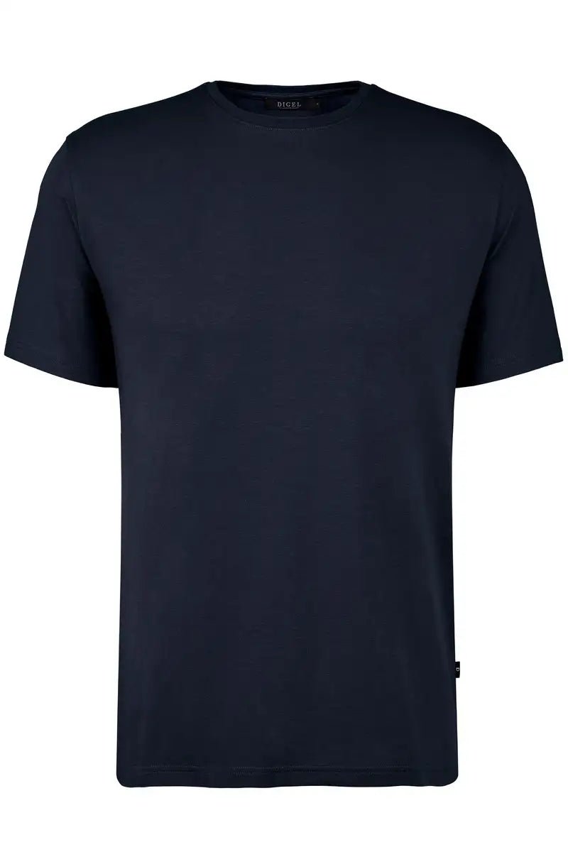 navy tshirt on white background
