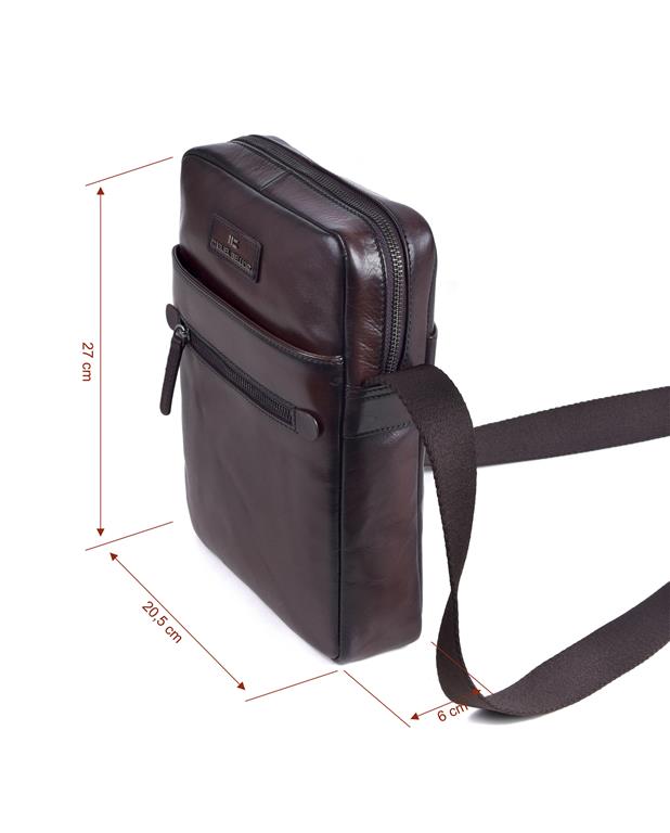 Miguel Bellido Genuine Cowhide Leather Bag Brown - Mens Den