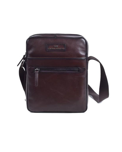 Miguel Bellido Genuine Cowhide Leather Bag Brown - Mens Den