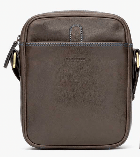 Miguel Bellido Genuine Cowhide Leather Bag Brown - Mens Den