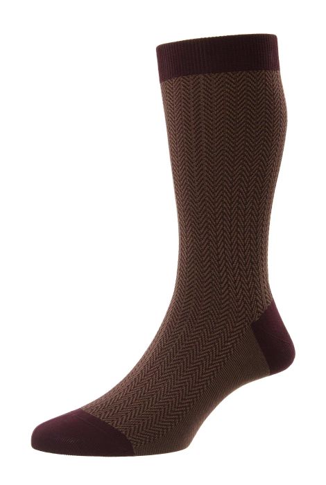 Pantherella Cotton Herringbone Sock - Mens Den