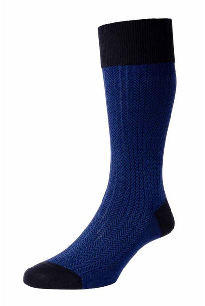 Pantherella Cotton Herringbone Sock - Mens Den