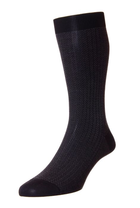 Pantherella Cotton Herringbone Sock - Mens Den