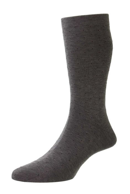 Pantherella Cotton Spot Sock - Mens Den