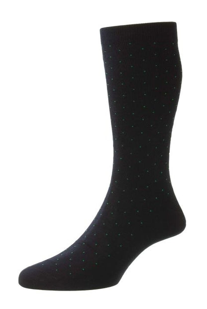 Pantherella Cotton Spot Sock - Mens Den