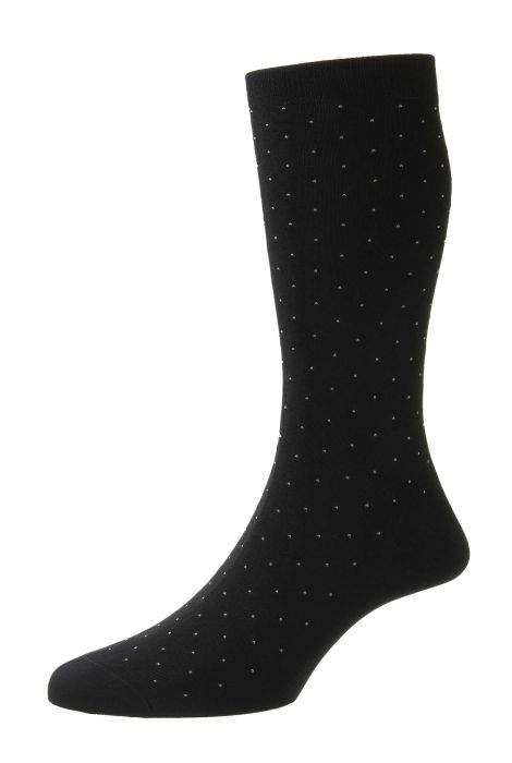 Pantherella Cotton Spot Sock - Mens Den