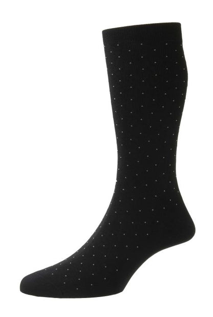 Pantherella Cotton Spot Sock - Mens Den