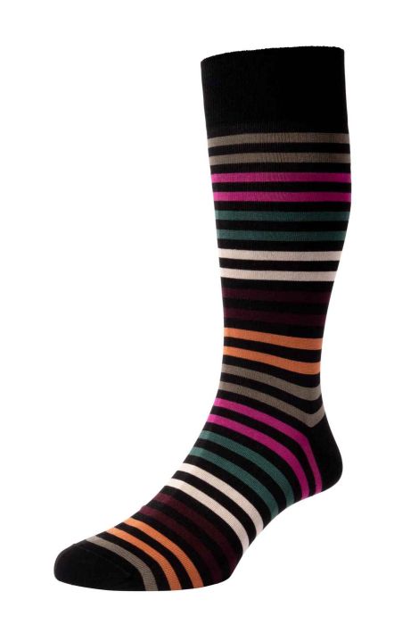 Pantherella Cotton Striped Sock - Mens Den