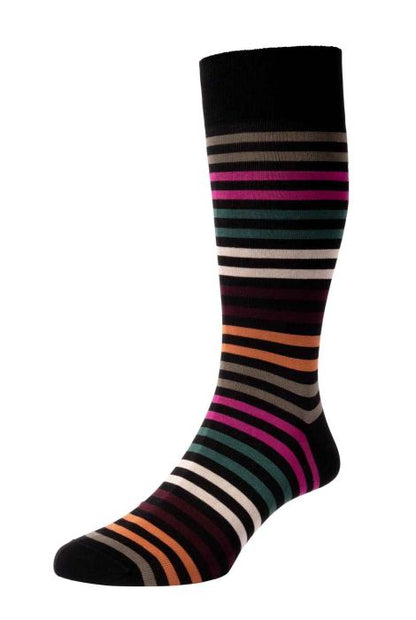 Pantherella Cotton Striped Sock - Mens Den