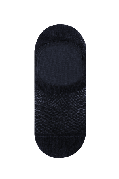 Black no-show socks on a transparent background
