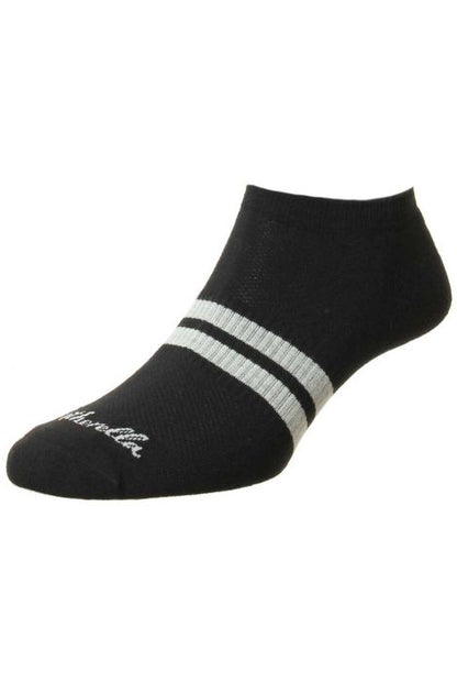 Pantherella Luxe Cotton Sport Ankle Trainer Sock - Mens Den
