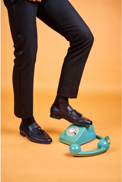 Pantherella Silk Sock Black - Mens Den