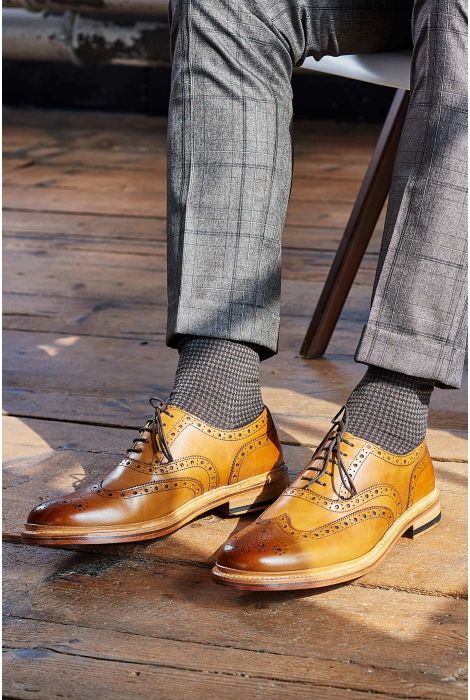 Pantherella Wool Houdstooth Sock - Mens Den