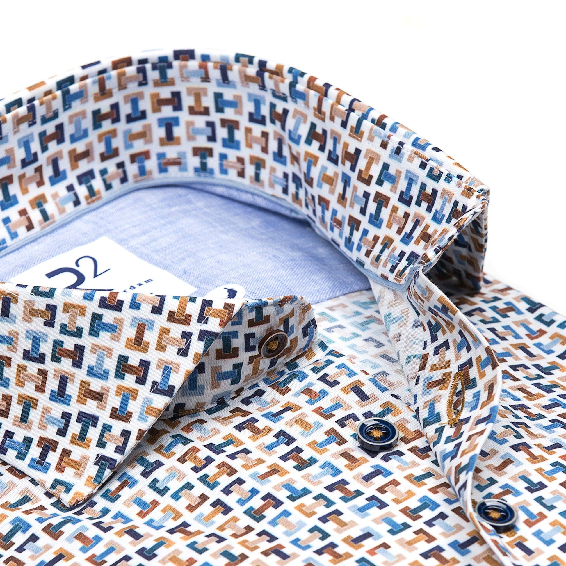 Patterned shirt on a white background