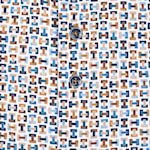 Pattern of small blue and white squares on a white background