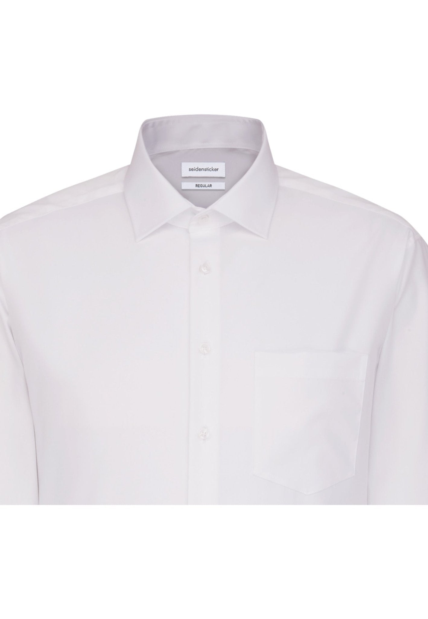 White dress shirt with collar on a white background