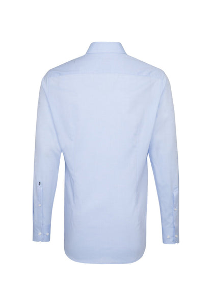 Light blue dress shirt on a white background