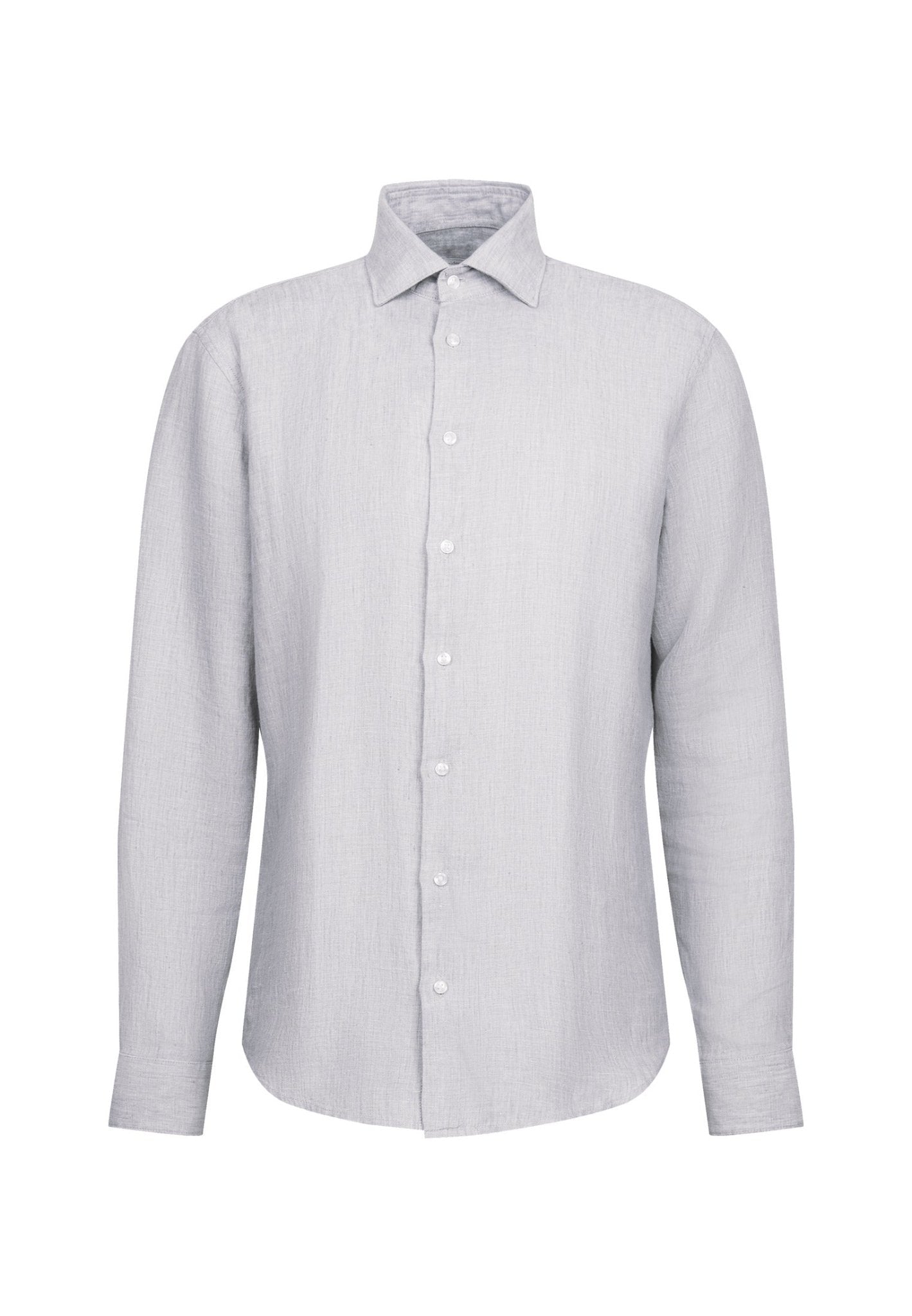 Seidensticker L/S Pure Linen Regular Fit Shirt Ice Grey - Mens Den