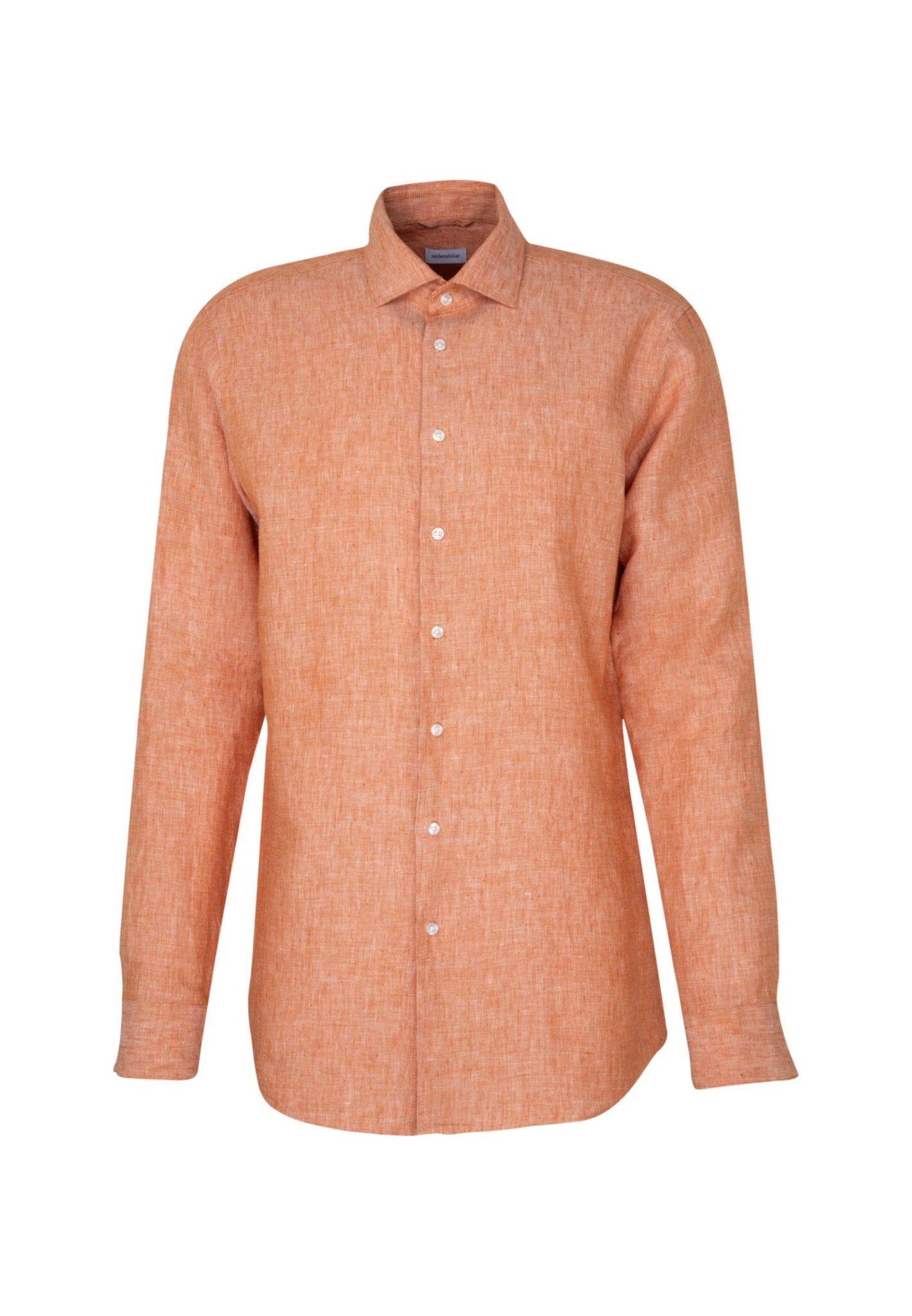 Seidensticker L/S Pure Linen Regular Fit Shirt Orange - Mens Den