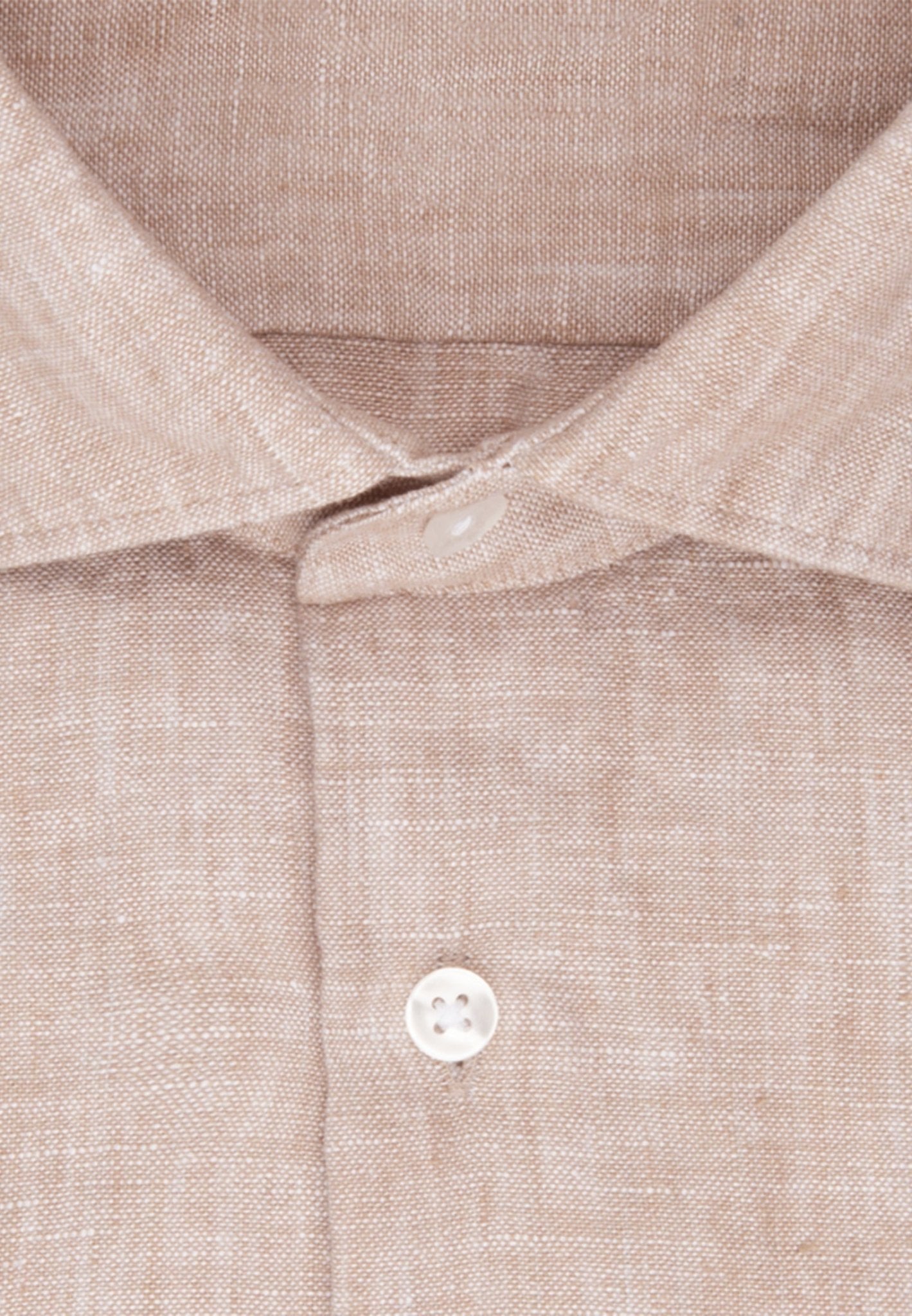 Seidensticker L/S Pure Linen Regular Fit Shirt Sand - Mens Den