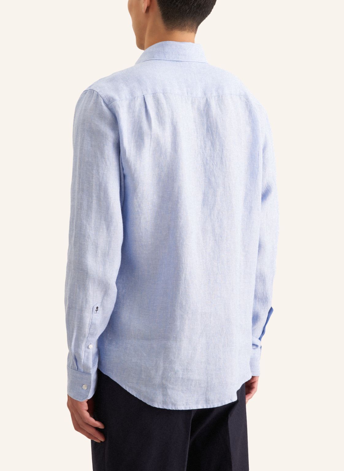 Seidensticker L/S Pure Linen Regular Fit Shirt Sky - Mens Den
