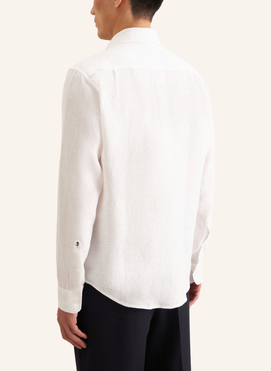 Seidensticker L/S Pure Linen Regular Fit Shirt White - Mens Den
