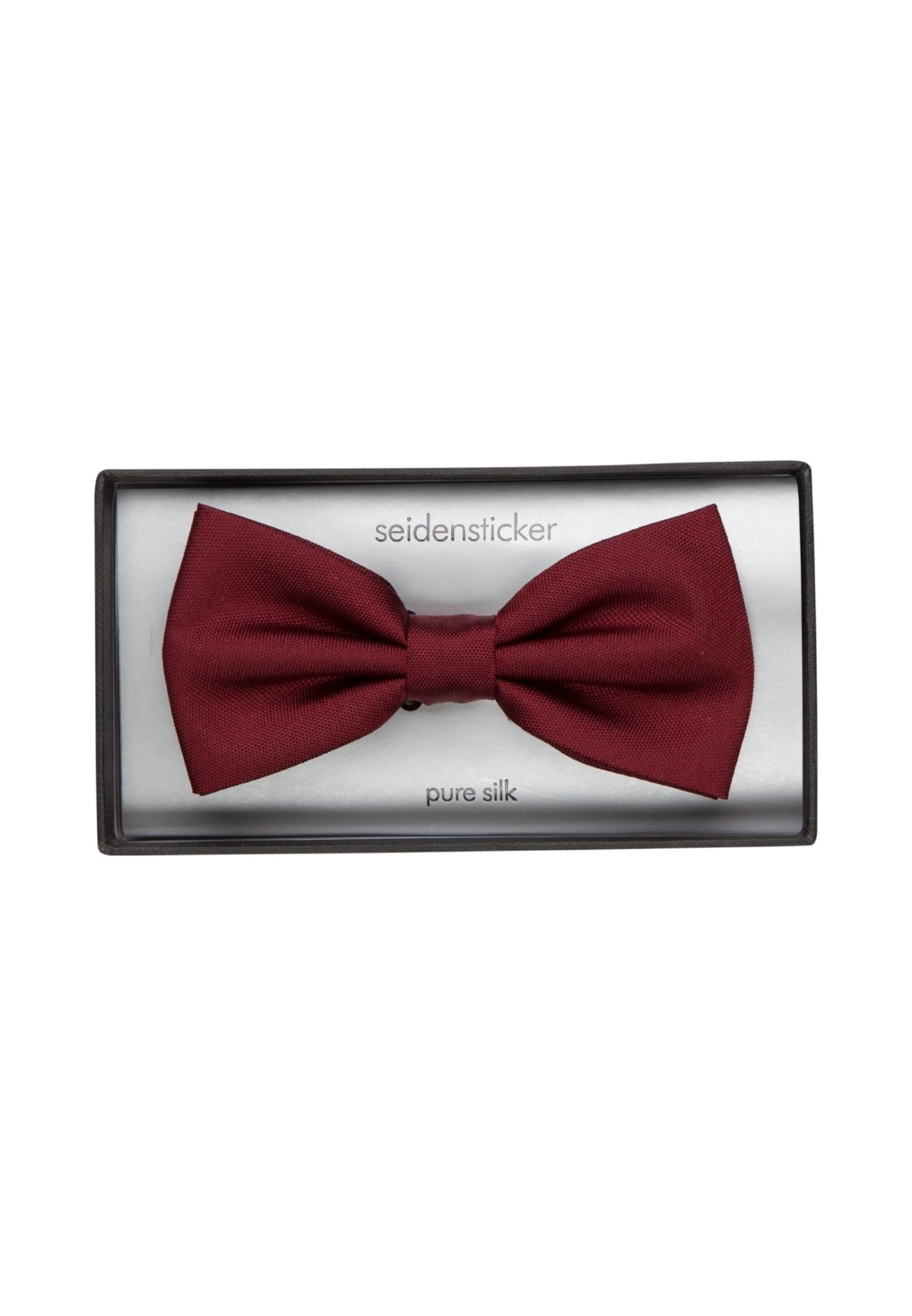 Seidensticker Silk Bow Tie Burgundy - Mens Den