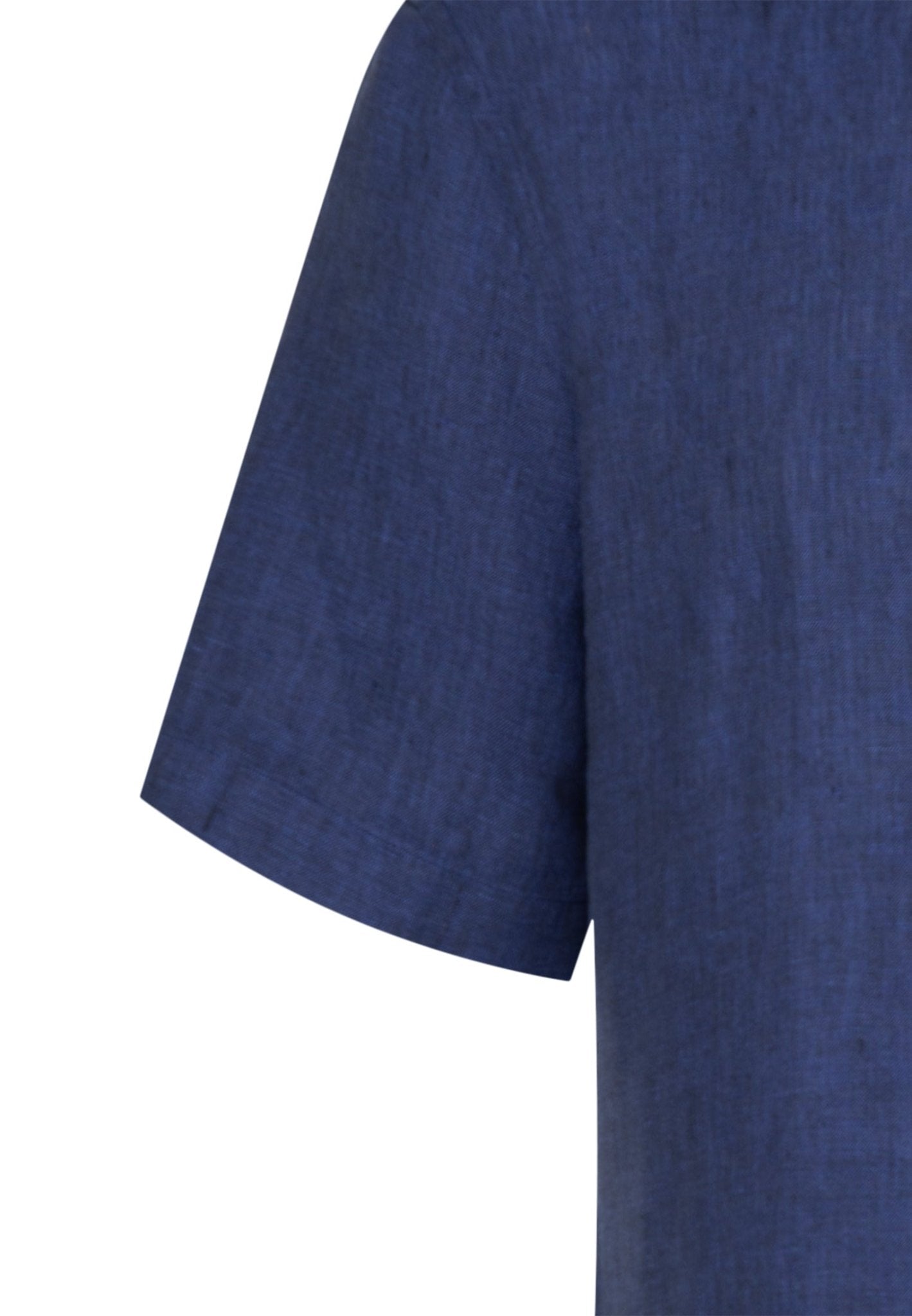 Seidensticker S/S Pure Linen Regular Fit Shirt Blue - Mens Den