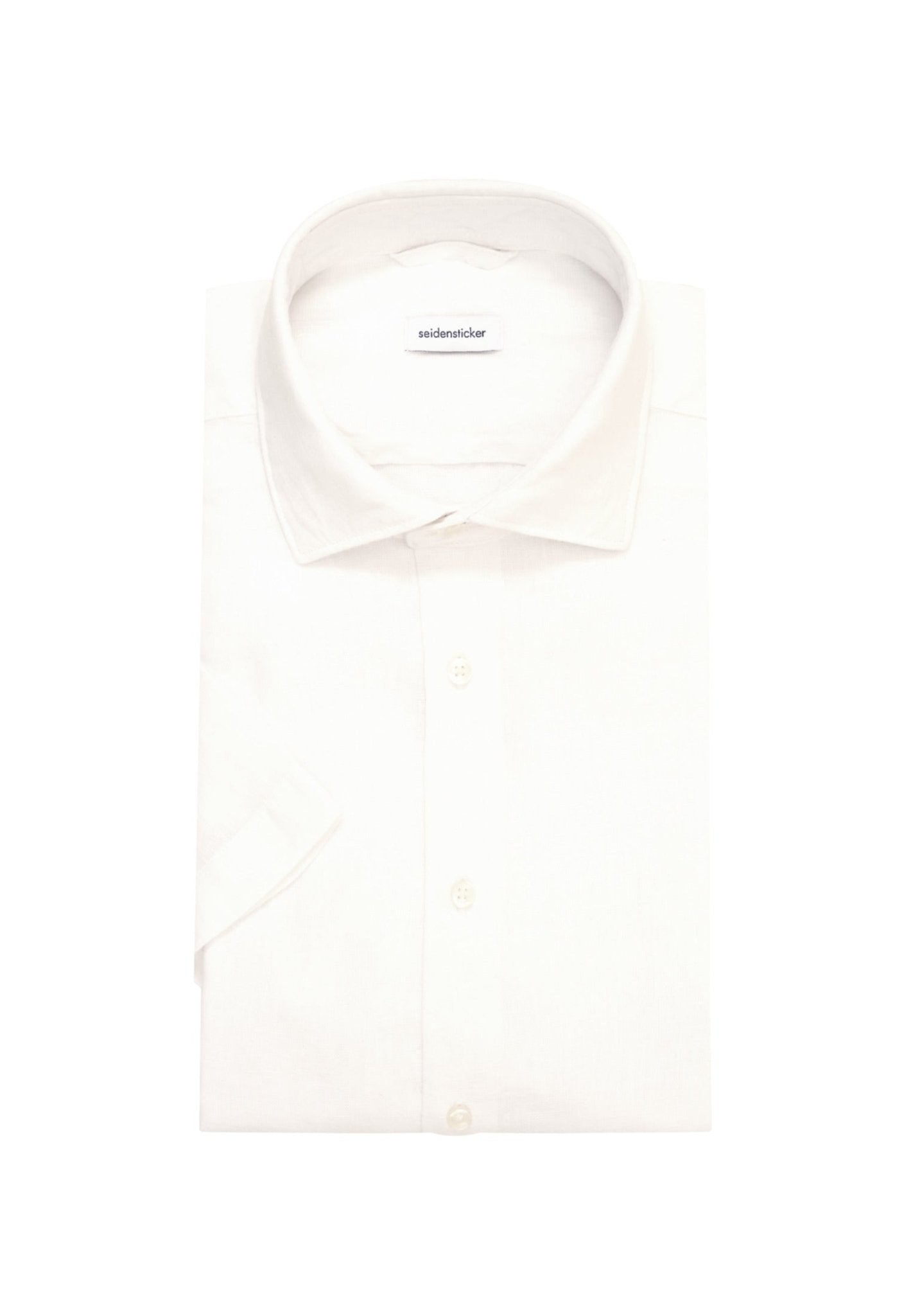 Seidensticker S/S Pure Linen Regular Fit Shirt White - Mens Den
