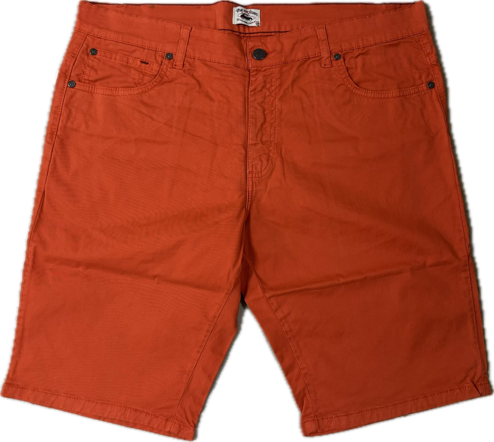 Orange shorts on a white background