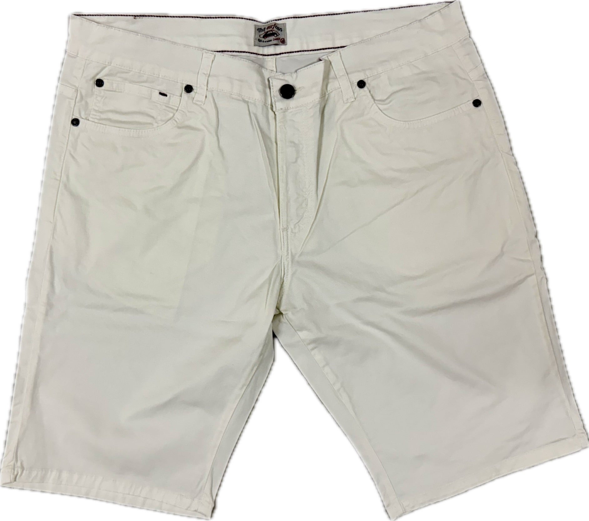 Beige shorts on a white background